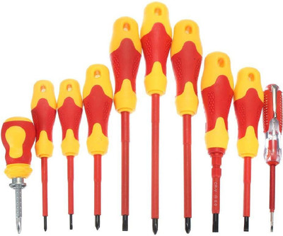 VTH ® 10pcs VED 1000V Screwdriver Set | Durable, ergonomic handles Impact Screwdriver Set(Pack of 1)