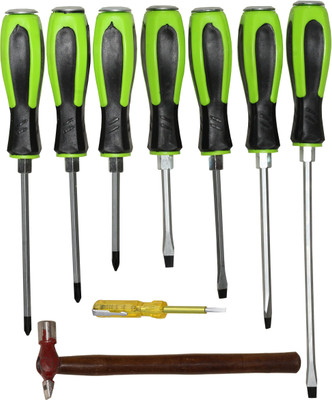 Digital Craft 7Pc Screw Driver Set,Line Tester,Hammer 200 gm Combination Screwdriver Set(Pack of 1)