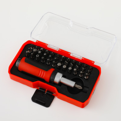 KUBER INDUSTRIES Screwdriver Bits Set|38 In One With 38 Screws|Idol For Laptop, Mobile (Red) Standard Screwdriver Set(Pack of 1)