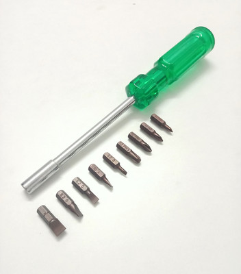 TOM Bit Driver Set with 9 Hardened and Tempered Bits Taparia Combination Screwdriver Set(Pack of 9)