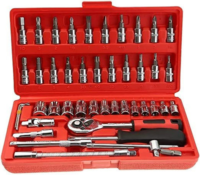 VEDETIC 46 in 1 Pcs Tool Kit & Screwdriver and Socket Set Multi Purpose Tool Ratchet Screwdriver Set(Pack of 1)
