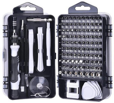 Wishbone Screw driver Tool box kit set 122 in 1 Precision tester Screwdriver Set Precision Screwdriver Set(Pack of 1)