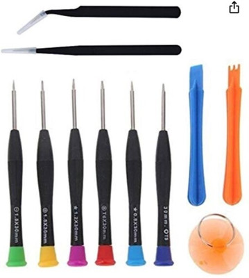 Exl 6 in 1 Professional Screwdriver Set with tweezers and openers Mobile Repairing Precision Screwdriver Set(Pack of 11)