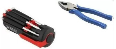 Saleshop365 Household Utility Combo 8in1 Led Screwdriver With Combination Plier Combo Combination Screwdriver Set(Pack of 1)