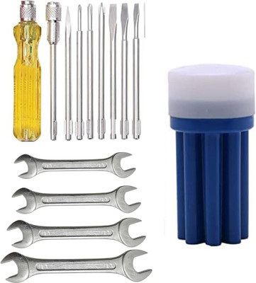 IKIS ikis 8-in-1 Pc Screw Driver Kit With 6x7,8x9,10x11,12x13 Spanner Set Standard Screwdriver Set(Pack of 12)