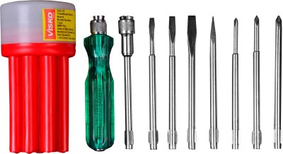 VISKO 111-Red Combination Screwdriver Set(Pack of 9)