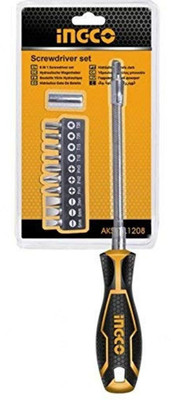 INGCO 12 Pcs Flexible Shaft Screwdriver Set - AKSDFL1208 Combination Screwdriver Set(Pack of 12)