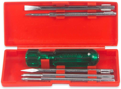 Spartan BS-01 Eco 5-Pieces With Neon Bulb Screwdriver Kit For Multi Use(Green) Standard Screwdriver Set(Pack of 1)