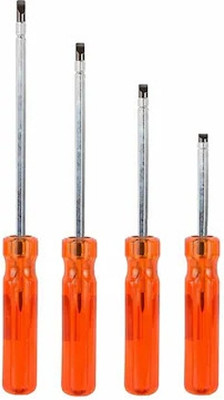 Silverfoxx SF-04 Heavy duty screwdriver set (4Pcs) Long Handle Screwdriver Set(Pack of 4)