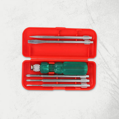 TMS 5 IN 1 Screw Driver Set Kit | 2 Flat Blades, 2 Philips Head & 1 Round Poker Bar Combination Screwdriver Set(Pack of 5)