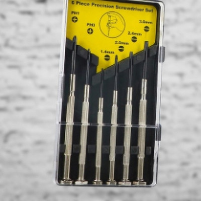 Justakeit 6Pc Mini Precision Screwdriver Set,6 Different Size Flathead and Phillips_283 Precision Screwdriver Set(Pack of 1)