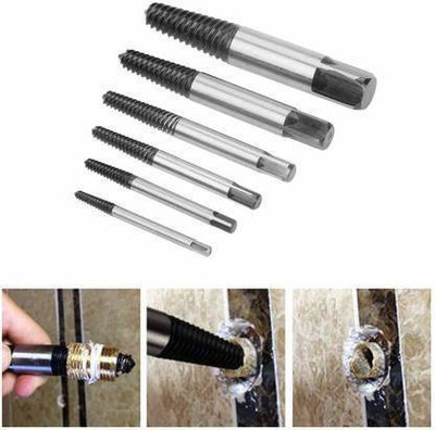 ADAWAT 6 PC Screw Extractor Set Damaged Nut Screw Extractor Bolt Stud Remover Tool Standard Screwdriver Set(Pack of 6)