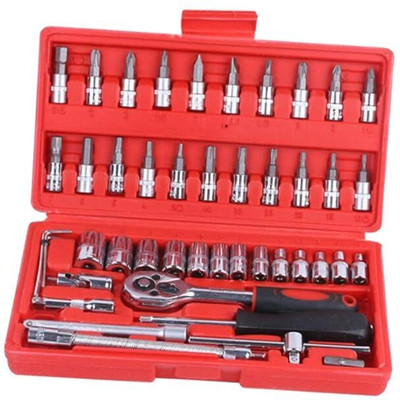 GELAI ENTERPRISE 46 In 1 Pcs Tool Kit & Screwdriver and Socket Set Standard Screwdriver Set(Pack of 1)