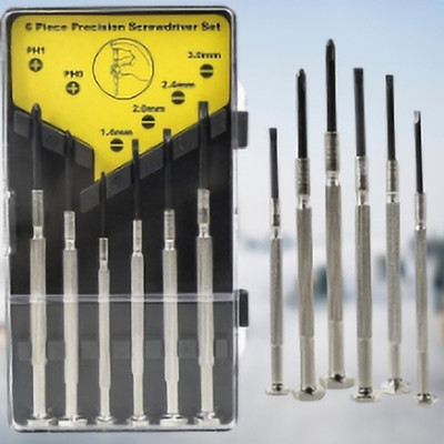 Justakeit 6Pc Mini Precision Screwdriver Set,6 Different Size Flathead and Phillips_152 Precision Screwdriver Set(Pack of 1)