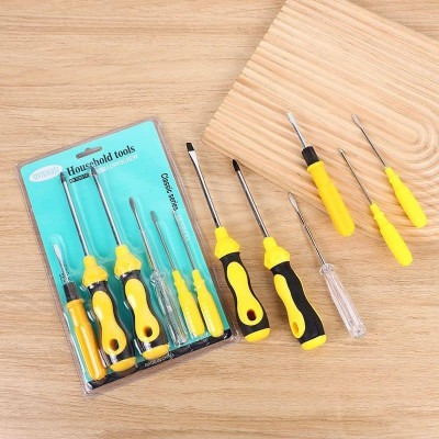 OneWish 6 in 1 Professional Screw Driver for DIY Household Repair Standard Screwdriver Set(Pack of 1)