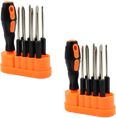 Gift Corner 8 in 1 Screwdrivers Set Professional Tools with Non Slip Design 2 pcs Precision Screwdriver Set(Pack of 2)
