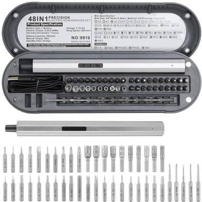 RyzCare 48 in 1 Electric Screwdriver Precision Set Power Tool Kit Rechargeable Precision Screwdriver Set(Pack of 1)