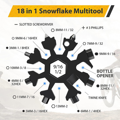 GaxQuly 18 in 1 Snowflake Multi Tool Combination Screwdriver(Pack of 1)