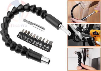 ISC Multi Tasking Compatible With All Universal 10mm/13mm Electric & Cordless Drills Flexible Drill Bit Extension Shaft With Screwdriver Bits