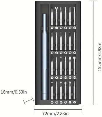 EBOFAB 24 In 1 Small Screwdriver Set,Magnetic Mini Screwdriver Set Offset Screwdriver Set(Pack of 1)