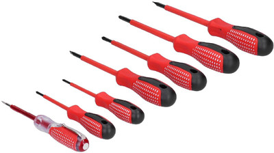 VTH ® 10pcs VED 1000V screwdriver set for electricians | Durable, ergonomic handles Impact Screwdriver Set(Pack of 1)