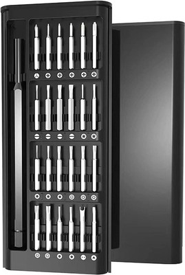 COSKIRA 24 in 1 Magnetic Small Screwdriver Set with Torx, Phillips, Flat head, Hex, etc Long Handle Screwdriver Set(Pack of 1)