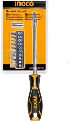 INGCO AKSDFL1208 Long Handle Screwdriver Set(Pack of 12)