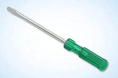 Implemental 828 Steel (8.0 x 1.2mm) Flat Tip Screw Driver (Green and Silver) Combination Screwdriver(Pack of 1)