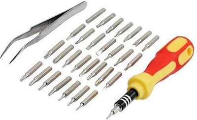 SP Electron Jackly Magnetic Screwdriver 31 in 1 Tool Kit - Yellow Standard Screwdriver Set(Pack of 31)
