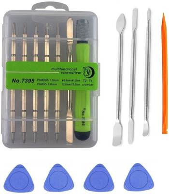 wroughton 12 in 1 Screwdriver Mobile, Laptop and Gadgets Repairing Tools Set With 4 Mobile Opener, 1 Plastic Spudger Stick Pry Opening Toolkit for Dissembling Gadgets and Set of 3 Metal Openers for Mobile Phone and Gadget Repairing Supporting Tools Precision Screwdriver Set(Pack of 15)
