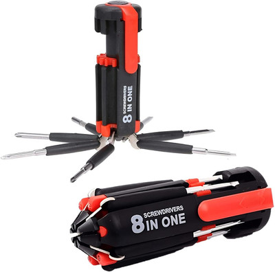 TINUMS 8 in 1 Multi Screwdriver with 6 LED/Torch Set Standard Screwdriver Set(Pack of 1)
