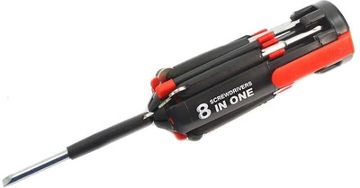 Genta Healthcare 8-in-1 Foldable Screwdriver Set with 6 LED Lights | Multipurpose Repair Tool Kit Standard Screwdriver Set(Pack of 1)