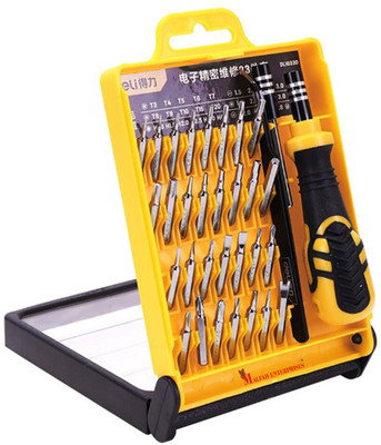 MALFAH ENTERPRISES DELI DL1033D SCREWDRIVER PRECISION 33PCS SET Precision Screwdriver Set(Pack of 33)