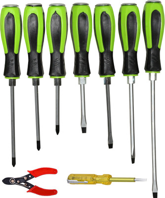 Digital Craft 7Pc Screw Driver Set,Wire Stripper,Line Tester Combination Screwdriver Set(Pack of 1)