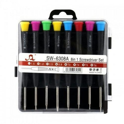 Spartan 8 In 1 Portable Pocket Screw driver Mobile Repairing Tool Kit Set for Laptop Precision Screwdriver Set(Pack of 1)