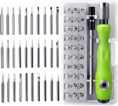 WONDWILD 32 In 1 Mini Screwdriver Bits Set With Magnetic Flexible Extension Rod Tool Tray