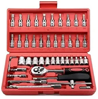 PRISO 46 Screwdriver and Multi-Purpose Combination Tool Case Precision Socket Set Combination Screwdriver Set(Pack of 46)