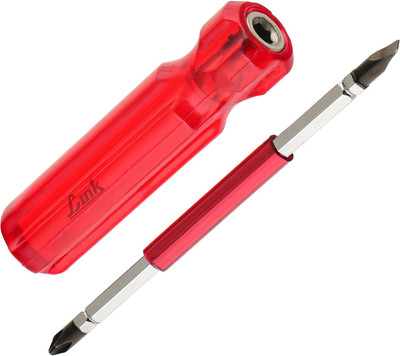 Link Prabal Two in One Hex Screw Driver 100X6 Reversible and Magnet point Standard Screwdriver(Pack of 1)