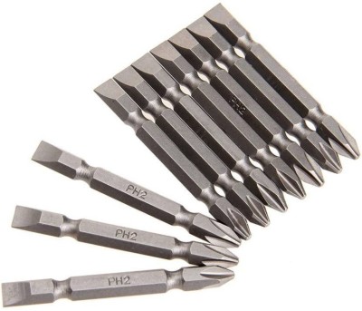 Inditrust new PH2 Bit Plus and Minus Bit, Shape +/- 10 9JK Screwdriver Bit Set Pack of 10 Combination Screwdriver Set(Pack of 10)