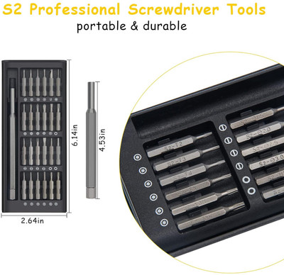 Black mirror 24 in 1 Precision Screwdriver Set & Magnetic Driver- mobile/Watch/Camera/Laptop Precision Screwdriver Set(Pack of 24)