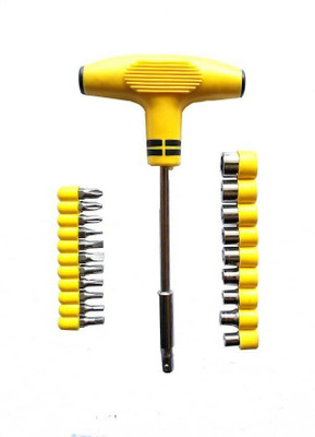 APNA KANHA INTERCHANGEABLE T-HANDLE SOCKET SCREWDRIVER BIT SET (Pack of 1) Impact Screwdriver Set(Pack of 1)