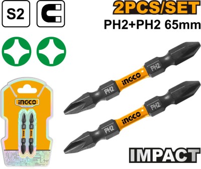 INGCO SDBIM72PH265Impact screwdriver bits Impact Screwdriver Set(Pack of 2)