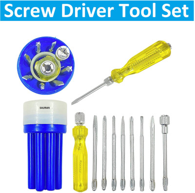 Sauran 8 Pcs Set Screw Driver Tool (KIT81) Combination Screwdriver Set(Pack of 1)