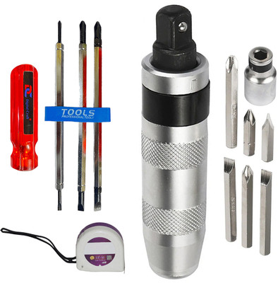 Digital Craft 7‑Piece Tool Set: 6‑in‑1 Screwdriver, Impact Driver & 3M Measuring Tape Impact Screwdriver Set(Pack of 1)