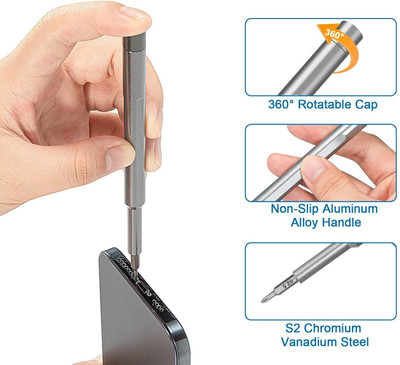 Xydrozen PC & Eyeglass Repair Tool Kit for Laptop Electronic Glasses Repair Precision Screwdriver Set(Pack of 24)