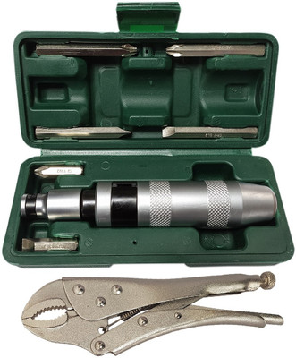DUMDAAR new Professional Hand Impact Screwdriver 7 tools set with Locking Plier Impact Screwdriver Set(Pack of 2)