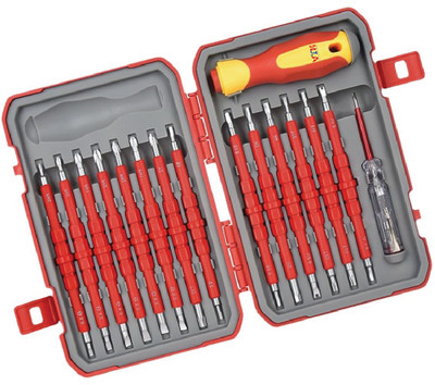 VTH ® 29pcs VDE 1000V Insulated Screwdriver Set with interchangeable bits Stubby Screwdriver Set(Pack of 1)