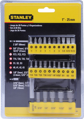 STANLEY 29 PCS 68-071-23 Insert Bit Standard Screwdriver Set(Pack of 29)