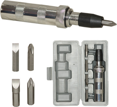 Digital Craft Durable 5Pcs Impact Screwdriver Kit – Chrome Vanadium Steel Tools for Work Impact Screwdriver Set(Pack of 1)