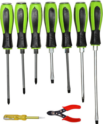 Digital Craft 7Pc Screw Driver Set,Line Tester,Wire Stripper Combination Screwdriver Set(Pack of 1)